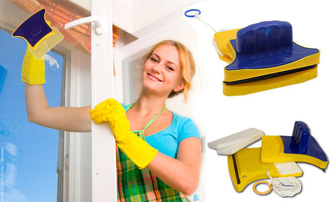 Limpia Cristales Magnético De Ventanas